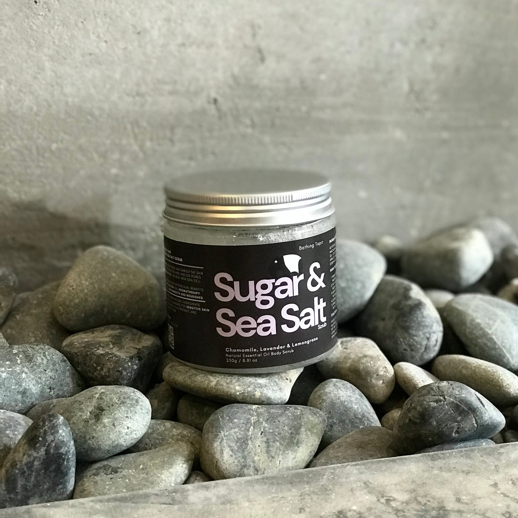 Chamomile, Lemongrass and Lavender Sugar and Sea Salt Body Scrub