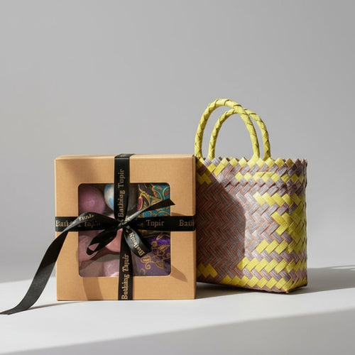 Handmade Woven Bag Set - Bathing Tapir