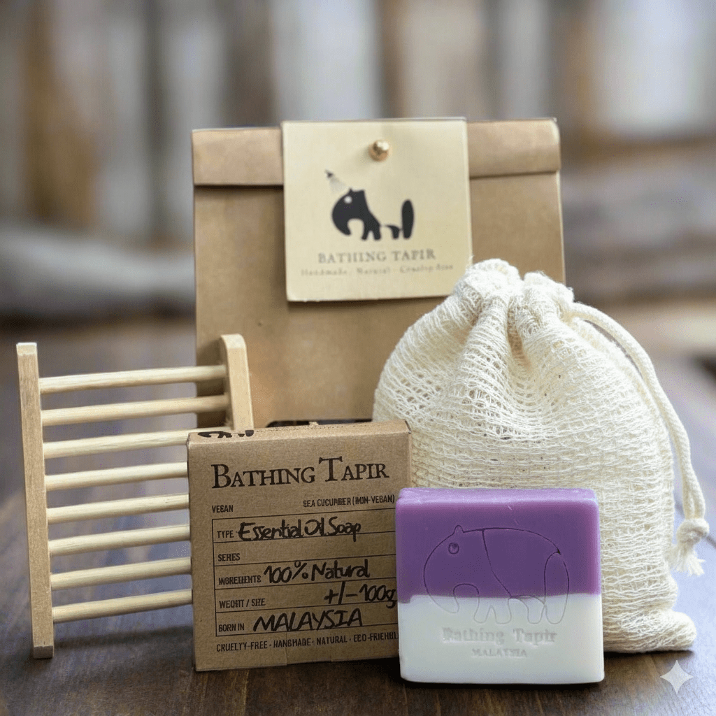 Mix Essential Oil Soap Set (Vegan, Kraft Box) - Bathing Tapir