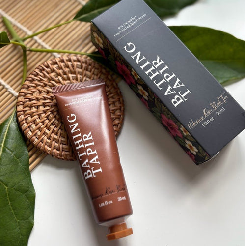 Hibiscus Rose Black Tea Sea Cucumber Essential Oil Hand Cream (Non - Vegan) - Bathing Tapir