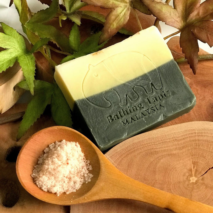 Cedarwood and Sea Salt Essential Oil Soap - Bathing Tapir
