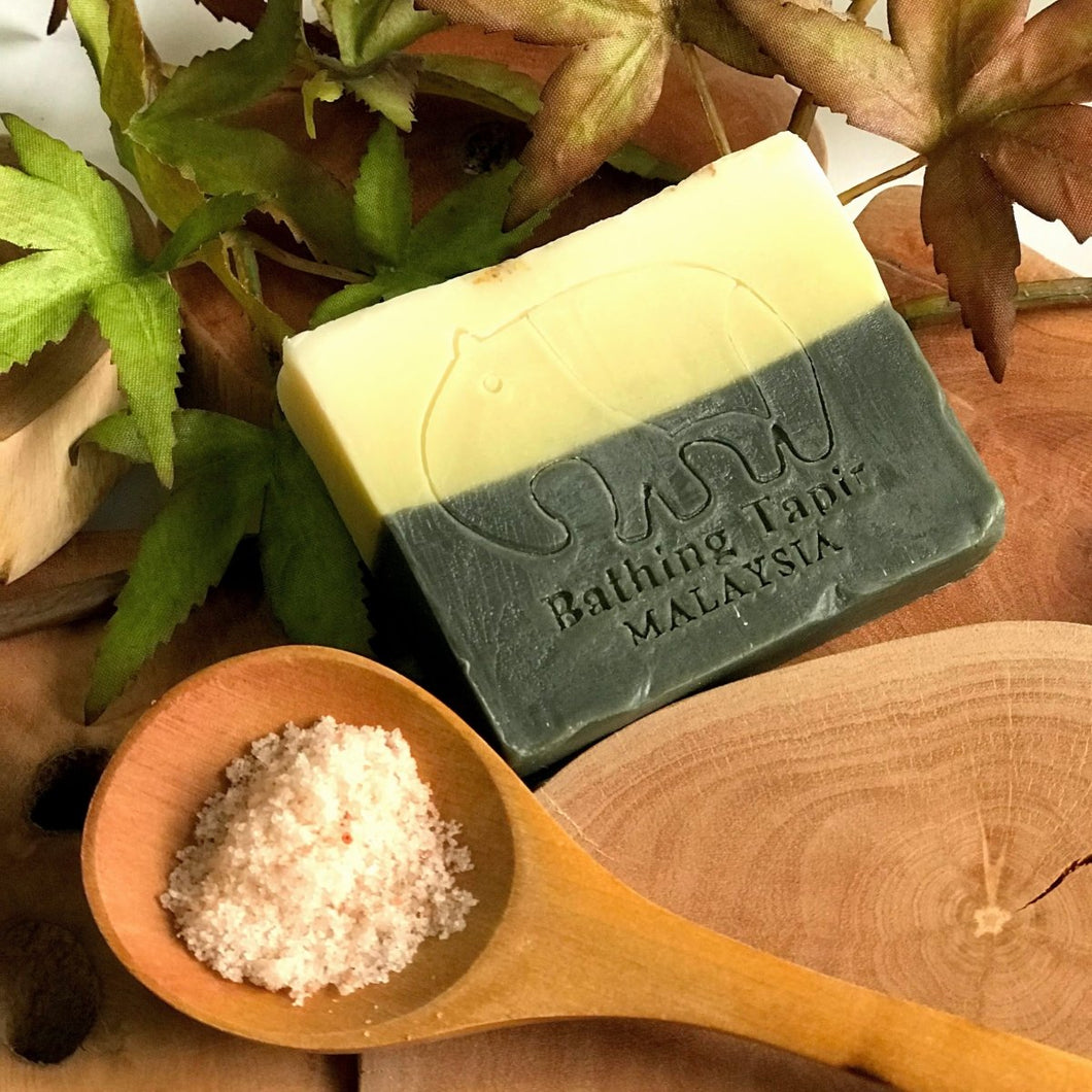 Cedarwood and Sea Salt Essential Oil Soap - Bathing Tapir